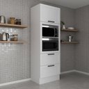 Ver imagem 1 de Torre Quente 2 Nichos para Forno e Microondas 70cm Grazi MDF Branco