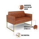 Ver imagem 6 de Sofá Namoradeira Base Industrial Dourado Marisa Corano Nozes D03 - D'Rossi