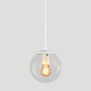Ver imagem 3 de Pendente Branco C/ Globo de Vidro Cristal de 14cm + Led 2w