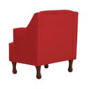 Ver imagem 3 de Kit 2 Poltronas Estofada para Hall de Entrada Genesis Suede Vermelho - Lm Decor