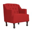 Ver imagem 6 de Kit 2 Poltronas Estofada para Hall de Entrada Genesis Suede Vermelho - Lm Decor