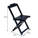 Ver imagem 5 de Kit 6 Jogos de Mesa com 4 Cadeiras de Madeira Dobravel 60x60 Ideal para Bar e Restaurante - Preto
