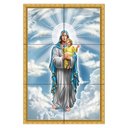 Ver imagem 1 de Quadro Virgem Maria com Menino Jesus Nas Nuvens 60x40 em Azulejos