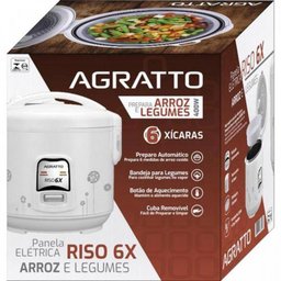 Panela Elétrica de Arroz Agratto Pa6x Riso 400w 127v [f002] - 2