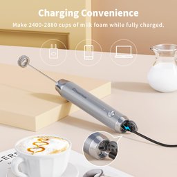 Maestri House Espumador de Leite Recarregável 1200mah Portátil (cinza Médio) - 2