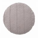 Ver imagem 2 de Capa Almofada Redonda Bouclé Drapeada 40cm Decorativa, Zíper Invisível Diversas Cores Cor:Cinza Clar