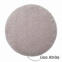 Ver mais imagens de Capa Almofada Redonda Bouclé Drapeada 40cm Decorativa, Zíper Invisível Diversas Cores Cor:Cinza Clar