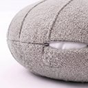 Ver imagem 6 de Capa Almofada Redonda Bouclé Drapeada 40cm Decorativa, Zíper Invisível Diversas Cores Cor:Cinza Clar