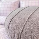 Ver imagem 7 de Capa Almofada Redonda Bouclé Drapeada 40cm Decorativa, Zíper Invisível Diversas Cores Cor:Cinza Clar