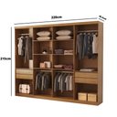 Ver imagem 3 de Closet Casal Hera Gold 4 Gavetas 8 Prateleiras Mdp Rufato
