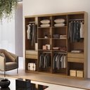 Ver imagem 1 de Closet Casal Hera Gold 4 Gavetas 8 Prateleiras Mdp Rufato