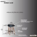 Ver imagem 3 de Kit 4 Bancos para Cozinha Roma Slim Redondo 50 Cm Egmobile Bege Claro