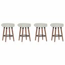 Ver imagem 1 de Kit 4 Bancos para Cozinha Roma Slim Redondo 50 Cm Egmobile Bege Claro