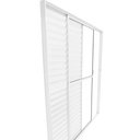 Ver imagem 2 de Porta Balcão de Aluminio Branco 3 Folhas Linha 25 com Fechadura 2,10x1,20
