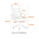 Ver imagem 7 de Cadeira Escritório Presidente Ergonômica NR17 Corino Mola Ensacada
