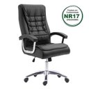 Ver imagem 2 de Cadeira Escritório Presidente Ergonômica NR17 Corino Mola Ensacada