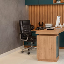 Ver mais imagens de Cadeira Escritório Presidente Ergonômica NR17 Corino Mola Ensacada