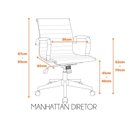 Ver imagem 7 de Cadeira Escritório Diretor Esteirinha Corino Manhattan