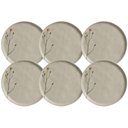Ver imagem 1 de Jogo 6 Pratos Rasos Cerâmica Porto Brasil Cinza 27cm Bio Campestre Mesa Posta Stoneware