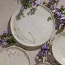 Ver imagem 2 de Jogo 6 Pratos Rasos Cerâmica Porto Brasil Cinza 27cm Bio Campestre Mesa Posta Stoneware