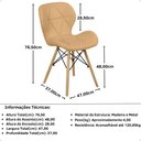 Ver imagem 5 de Kit 05 Cadeiras Charles Eames Eiffel Slim Wood Estofada - Nude Escuro
