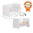 Ver imagem 2 de Quarto de Bebê Completo Roupeiro Cômoda Eloisa e Berço 1344 Branco com Colchão Gazin Qmovi Phoenix