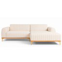 Ver imagem 1 de Sofá com Chaise Lado Direito 230cm Cocie Linho Off White - Sallar Home