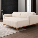Ver imagem 2 de Sofá com Chaise Lado Direito 230cm Cocie Linho Off White - Sallar Home