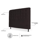 Ver imagem 3 de Cabeceira Cama Box Casal Queen Louise 160Cm Marrom Cacau