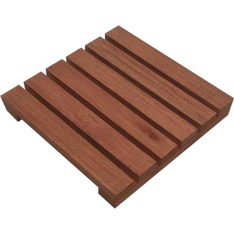 Deck de Madeira Modular 30x30 Cm Réguas 4 Cm com Pintura Neonx:osmocolor Mogno Semi Trans