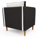 Ver imagem 4 de Kit 2 Poltronas Aviv para Sala Escritório Recepção Linho Premium Easy Clean Corino Premium Luxo