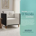 Ver imagem 7 de Kit 2 Poltronas Aviv para Sala Escritório Recepção Linho Premium Easy Clean Corino Premium Luxo
