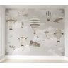Papel de parede balãozinho aviãozinho infantil para quarto de bebê PP32 - 1