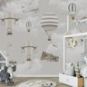 Papel de parede balãozinho aviãozinho infantil para quarto de bebê PP32 - 2