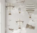 Ver imagem 4 de Papel de parede balãozinho aviãozinho infantil para quarto de bebê PP32