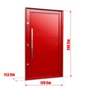 Ver imagem 4 de Porta Pivotante Alumínio Lambril c/Puxador Esq. Elite Vermelho 240x120 Brimak