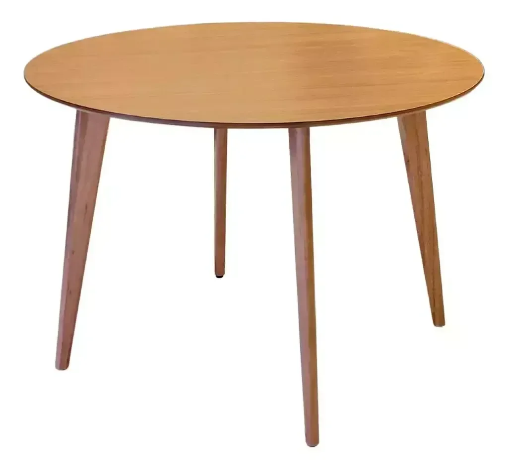 Mesa de Madeira Redonda 1m Freijó- Dina