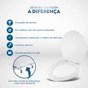 Ver imagem 3 de Tampa de Vaso em MDF Ritz Branco para bacia Deca