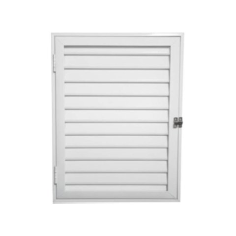 Portinhola Veneziana Alumínio 60x80cm Abertura Esquerda Kazan Branco
