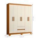 Ver imagem 3 de Armário de Quarto com Espelho e Prateleiras 6 Portas
