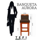 Ver imagem 7 de Kit 2 Banqueta Alta de Madeira Aurora Balcão Cozinha Bistro com Encosto Suede Marrom