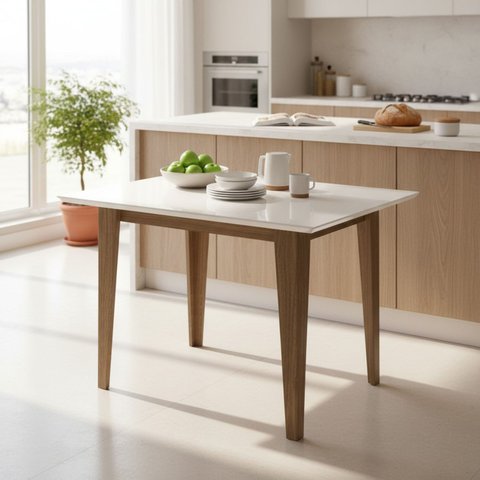 Mesa de Jantar Retangular 4 Lugares 120cm sem Cadeiras Kate Poliman Móveis
