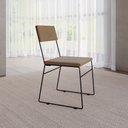 Ver imagem 2 de Kit 2 Cadeiras de Jantar Málaga Estofada em Veludo para Mesa Sala Cozinha Decor - Marrom