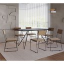Ver imagem 3 de Kit 2 Cadeiras de Jantar Málaga Estofada em Veludo para Mesa Sala Cozinha Decor - Marrom