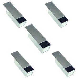 Kit 5 Formas para Pão de Forma Imeca 32x10x10 com Tampa em Alumínio 0709