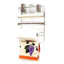 Ver imagem 2 de Suporte 5 Em 1 Aço Cromado Porta Papel Toalha, Alumínio,film