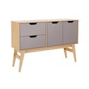 Ver imagem 2 de Buffet Sala Jantar MB1097 c/2 Portas 126cm Cinza Movelbento