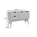 Ver imagem 3 de Buffet Sala Jantar MB1097 c/2 Portas 126cm Cinza Movelbento