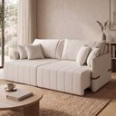 Ver imagem 1 de Sofá Cama Retrátil 160cm Essence D05 Linho Cru/camel - Mpozenato