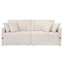 Ver imagem 6 de Sofá Cama Retrátil 160cm Essence D05 Linho Cru/camel - Mpozenato